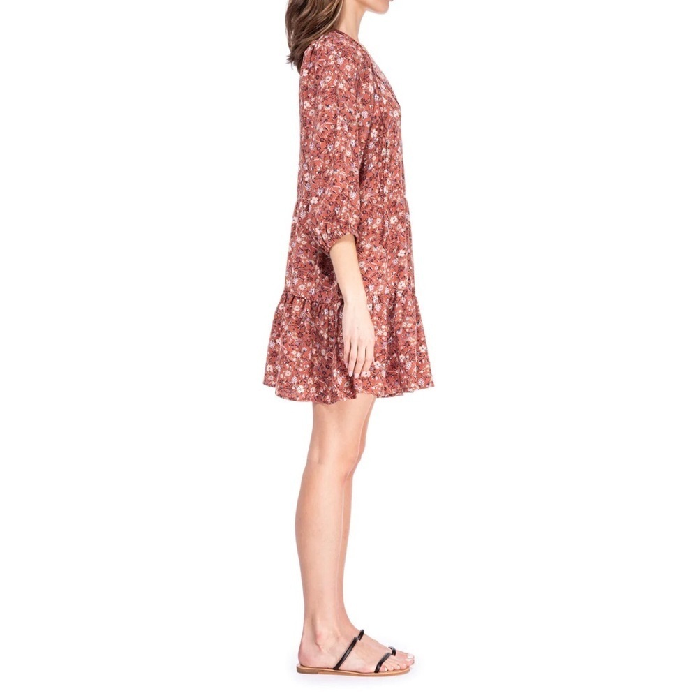NEW bobeau Whitley Floral Babydoll Dress - Picture 2 of 7